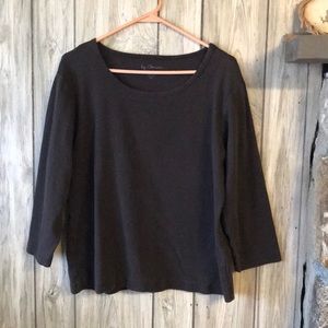 Chico’s chocolate brown 3/4 sleeve shirt. SZ 3